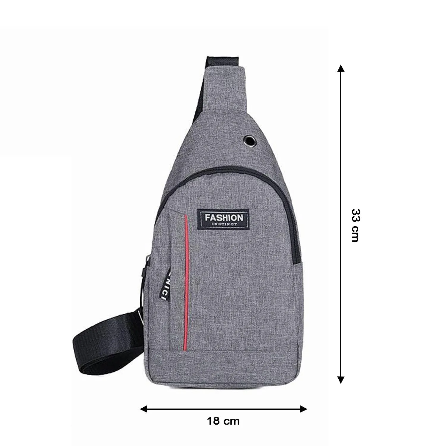 0323 Waterproof Anti Theft Crossbody fanny pack waist bag Shoulder Bags Chest Men Casual fashion USB Charging earphone hook Sling Travel Messengers Bag (grey / blue color)