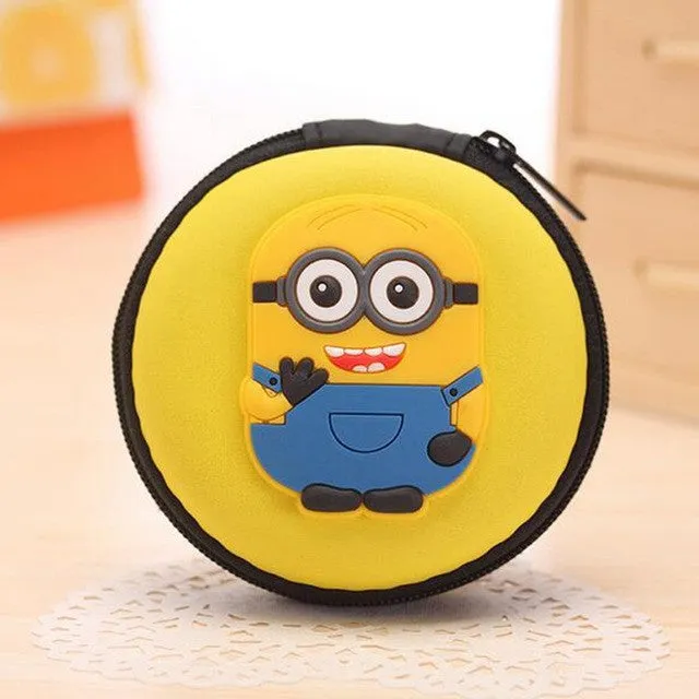 2016 New Novelty Super Heroes Silicone Coin Purse Key Wallet Mini Storage Organizer Bag Dual Earphone Holder Birthday Gift