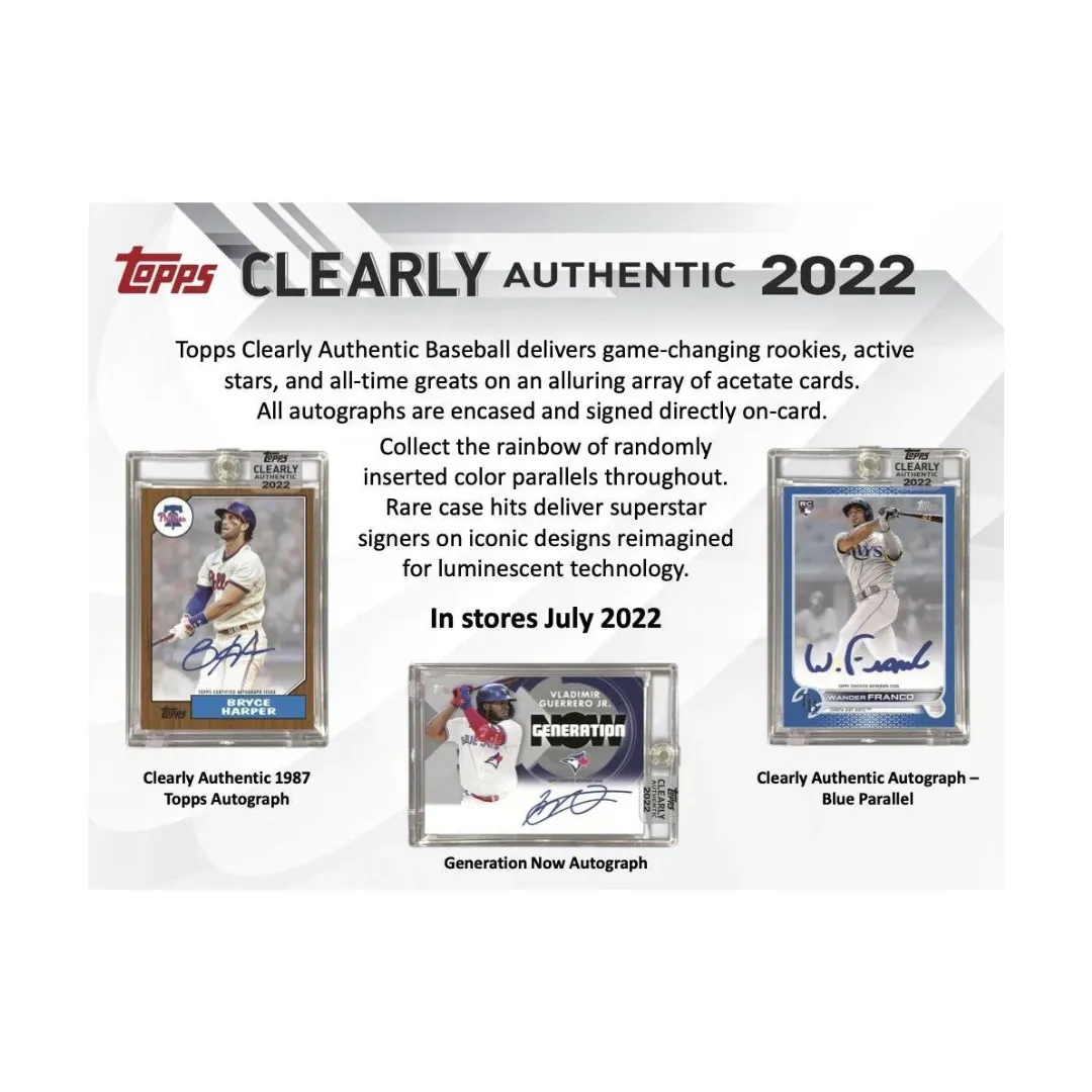 2022 Topps Clearly Authentic Baseball Hobby Box