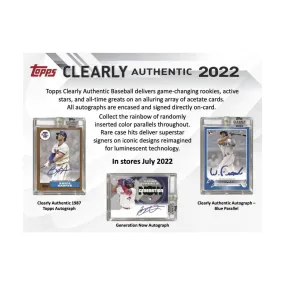 2022 Topps Clearly Authentic Baseball Hobby Box