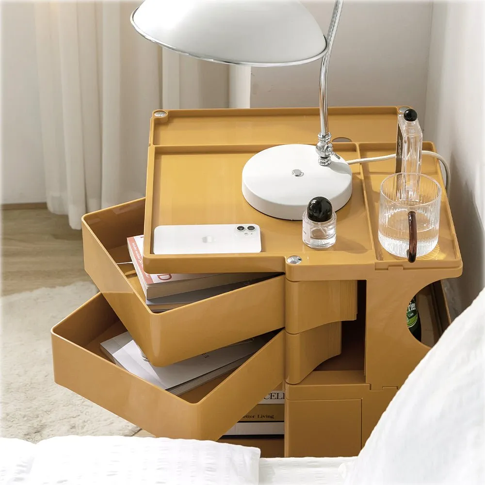 3 Tier Bedside Table Organizer Yellow