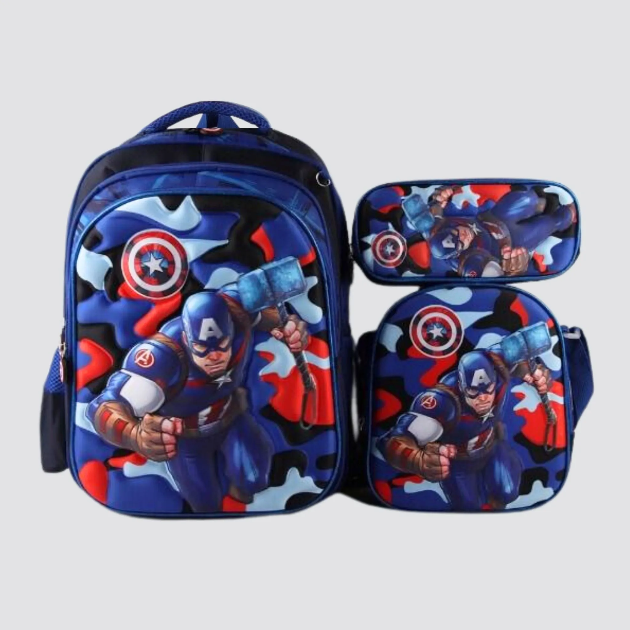 3610 Captain America 3-Piece Backpack / Trolley Set