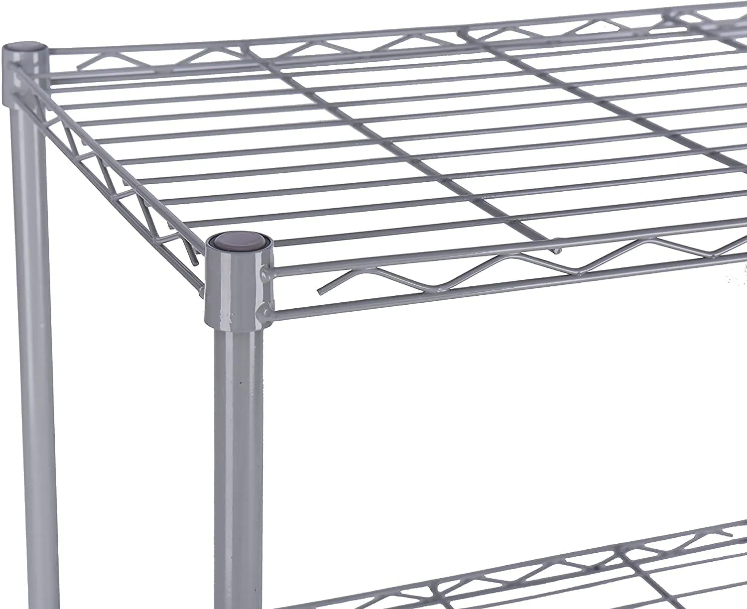 4 Shelf Wire Shelving Metal Storage Rack-Gray