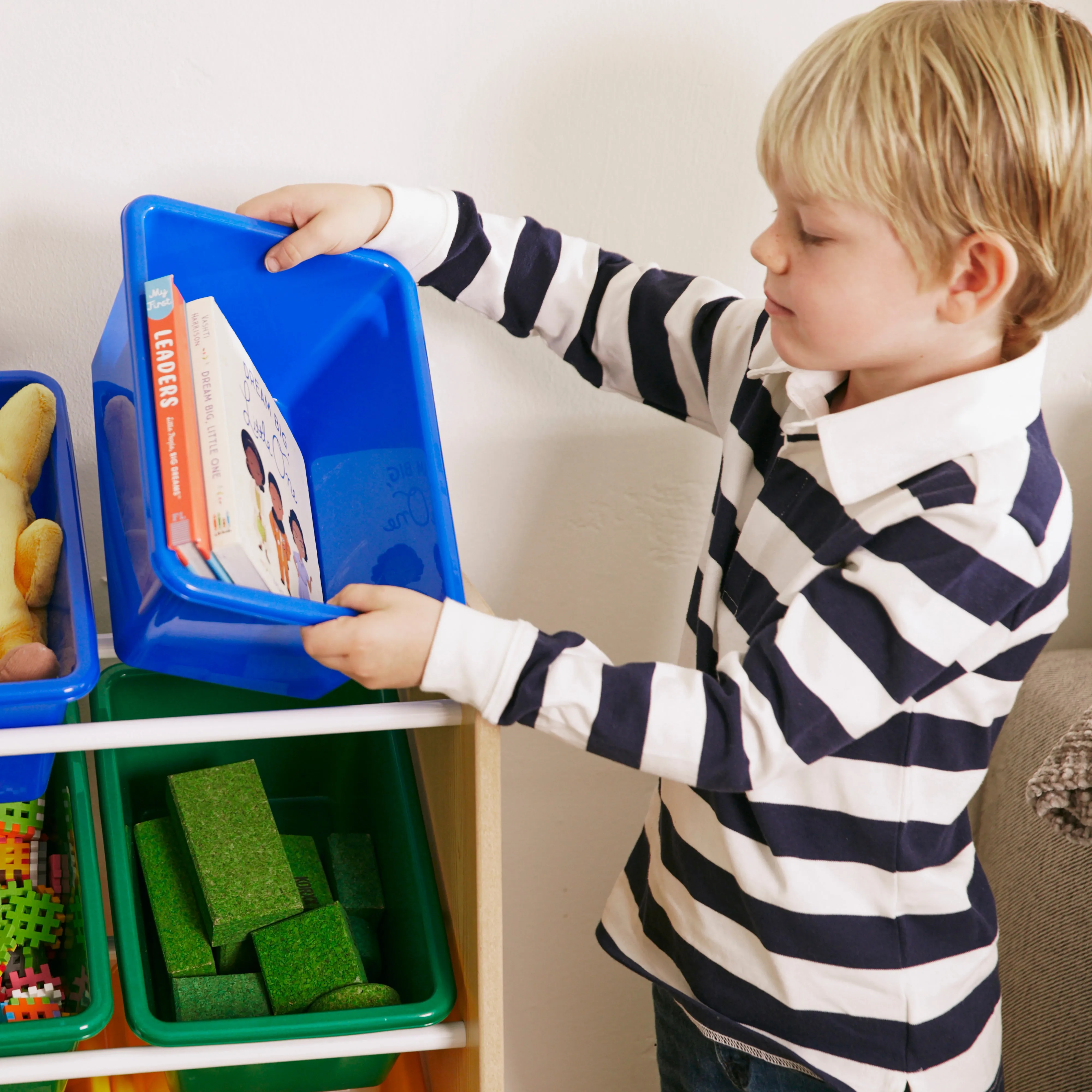 4-Tier Organizer with 12 Bins, Toy Storage