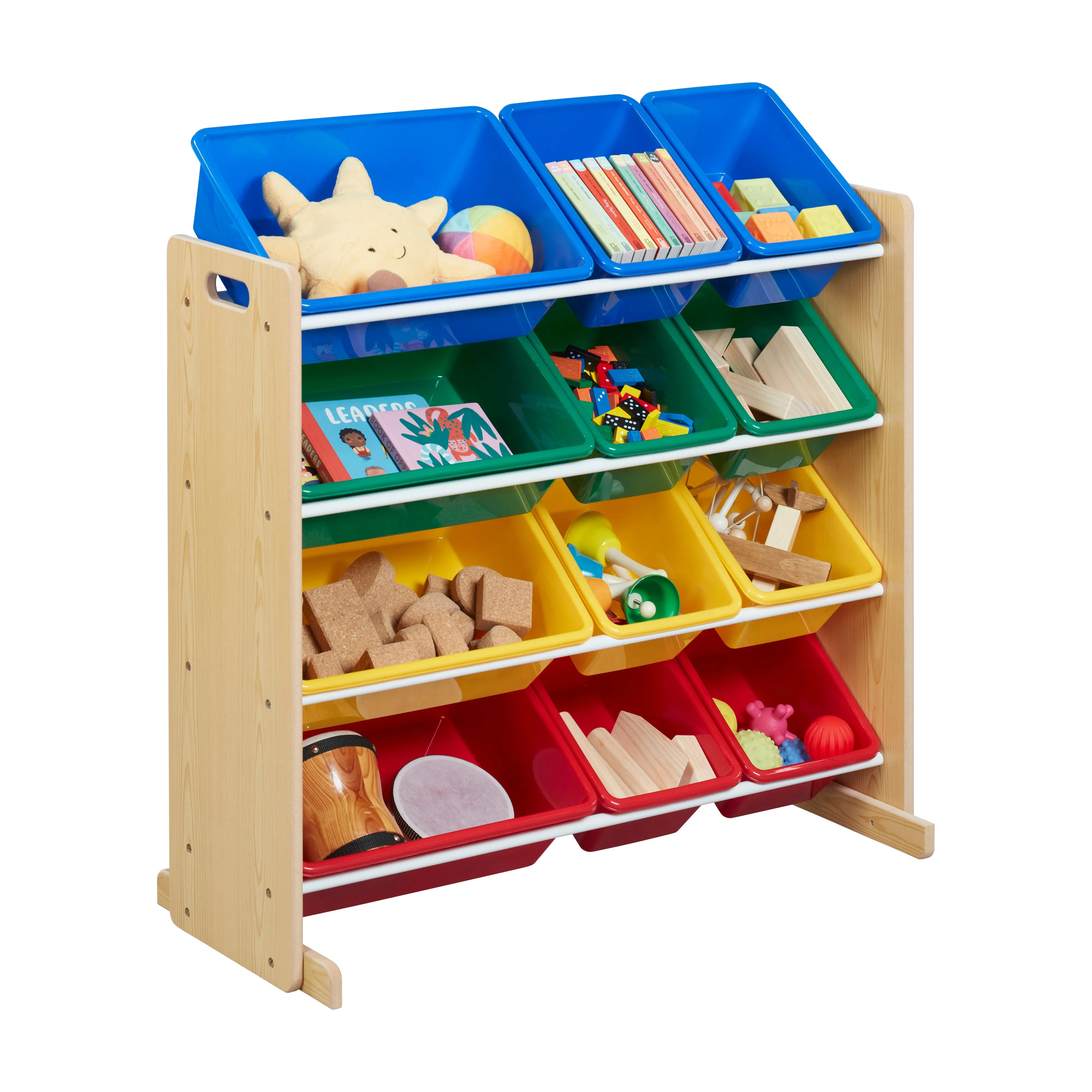 4-Tier Organizer with 12 Bins, Toy Storage