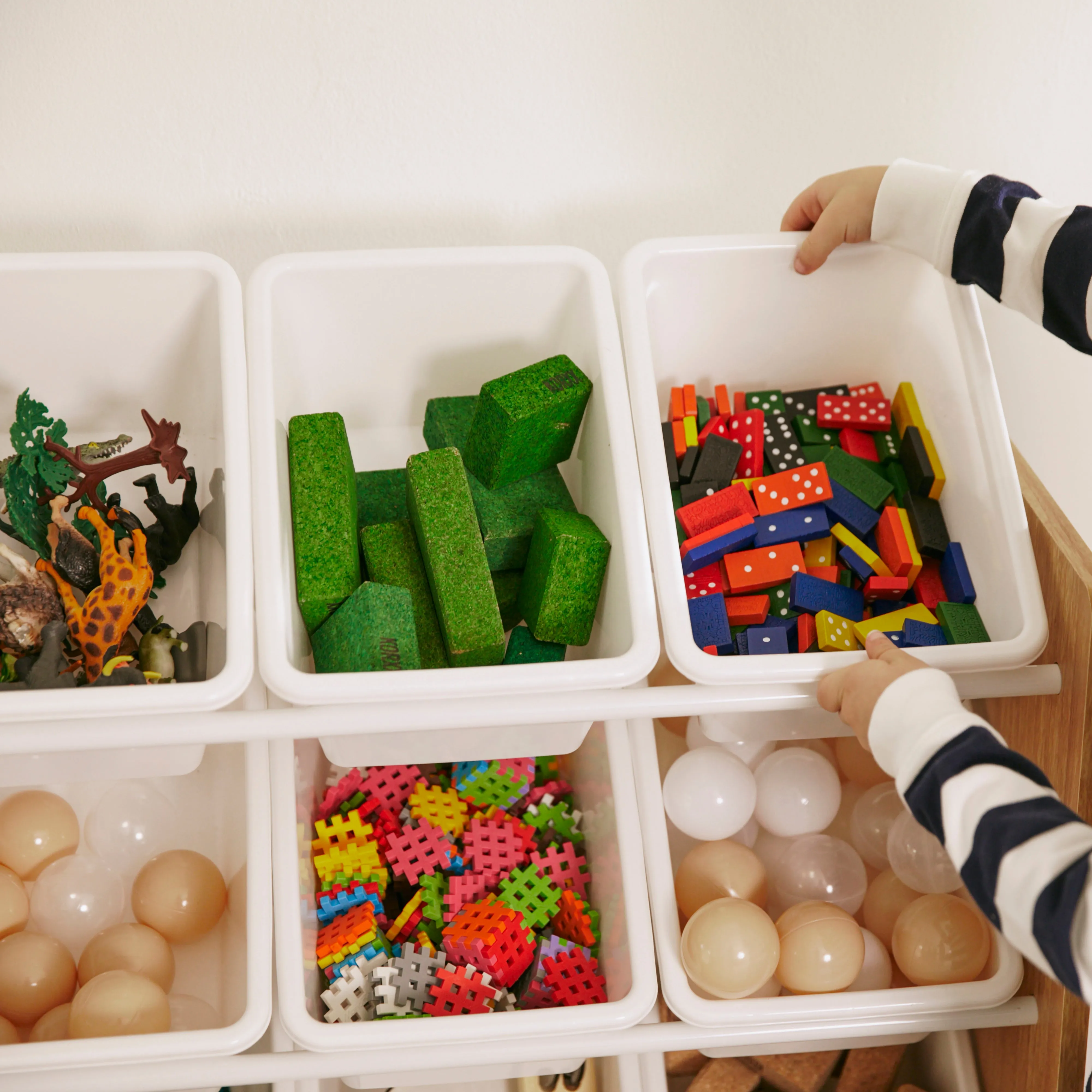 4-Tier Organizer with 12 Bins, Toy Storage