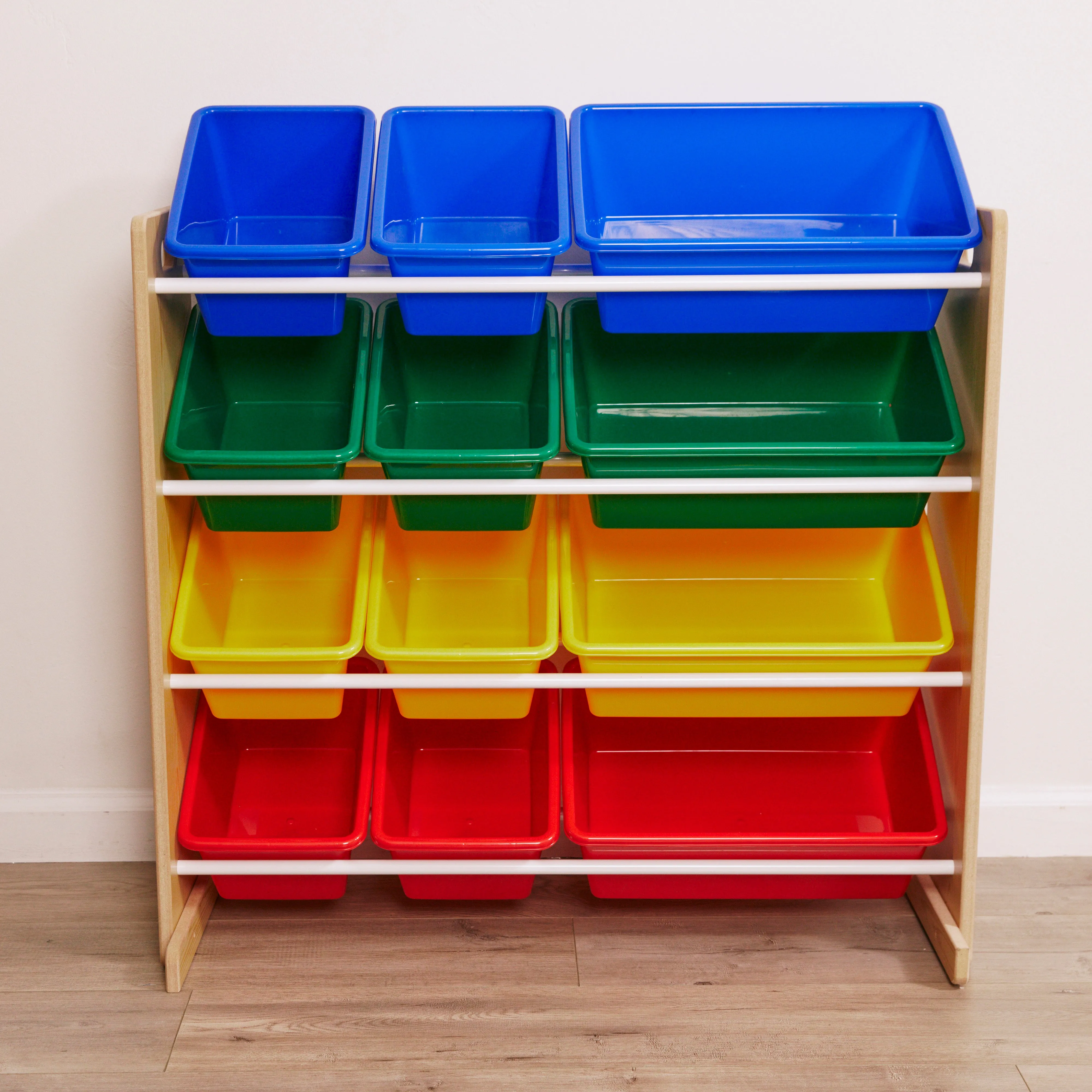 4-Tier Organizer with 12 Bins, Toy Storage