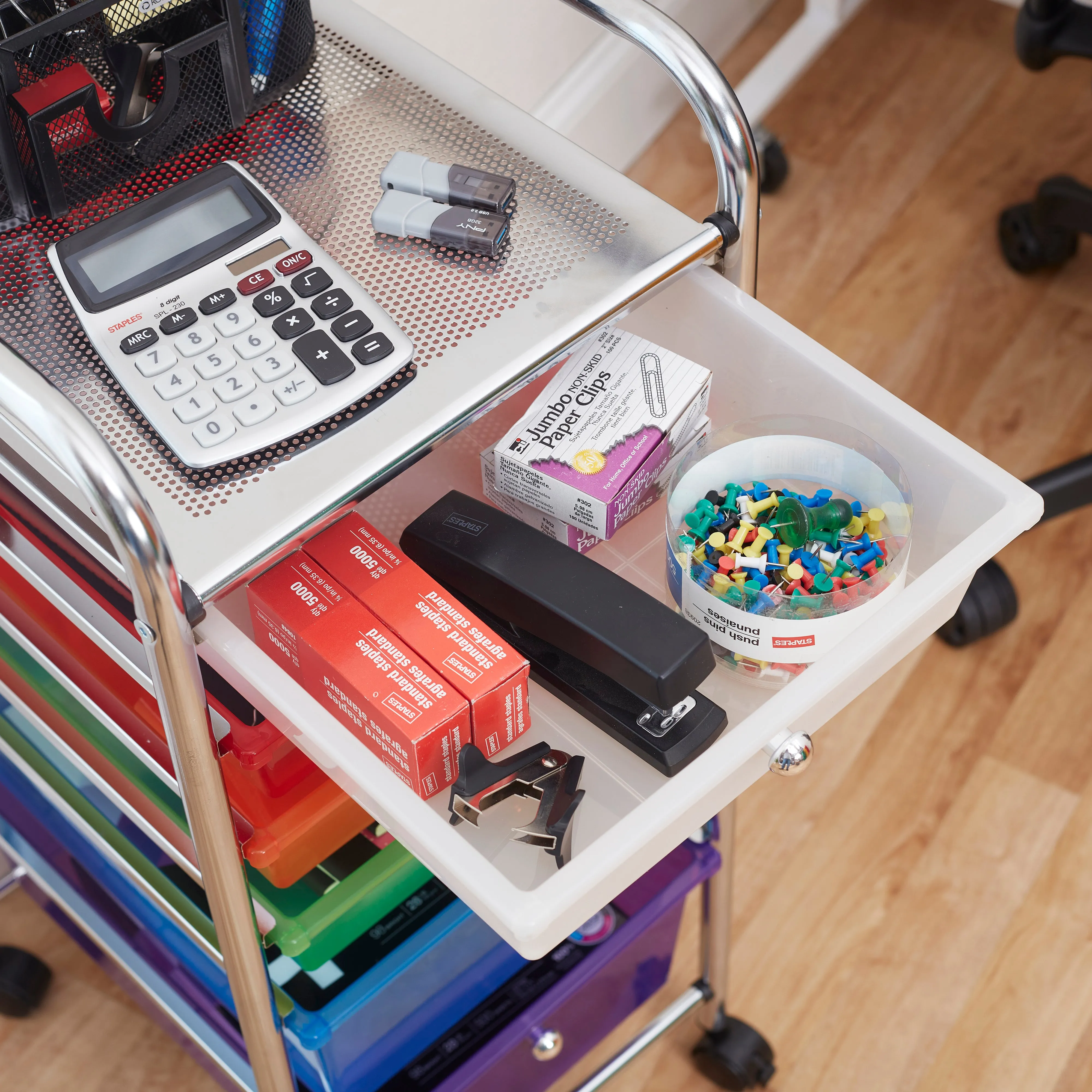 6-Drawer Mobile Organizer, Rolling Storage Cart