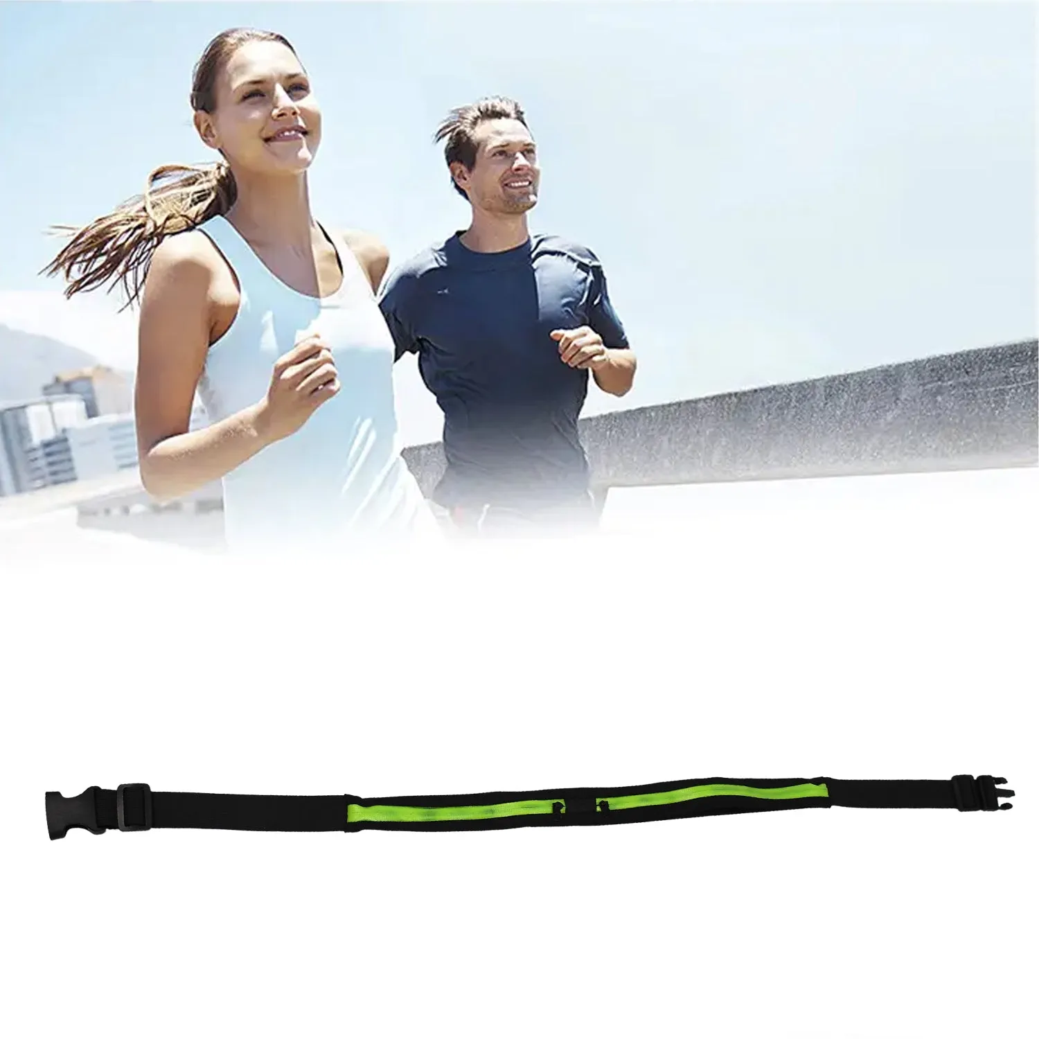 6202  Running Hiking Jogging Walking Reflective Waterproof Waist Bag Compatible Belt Bag