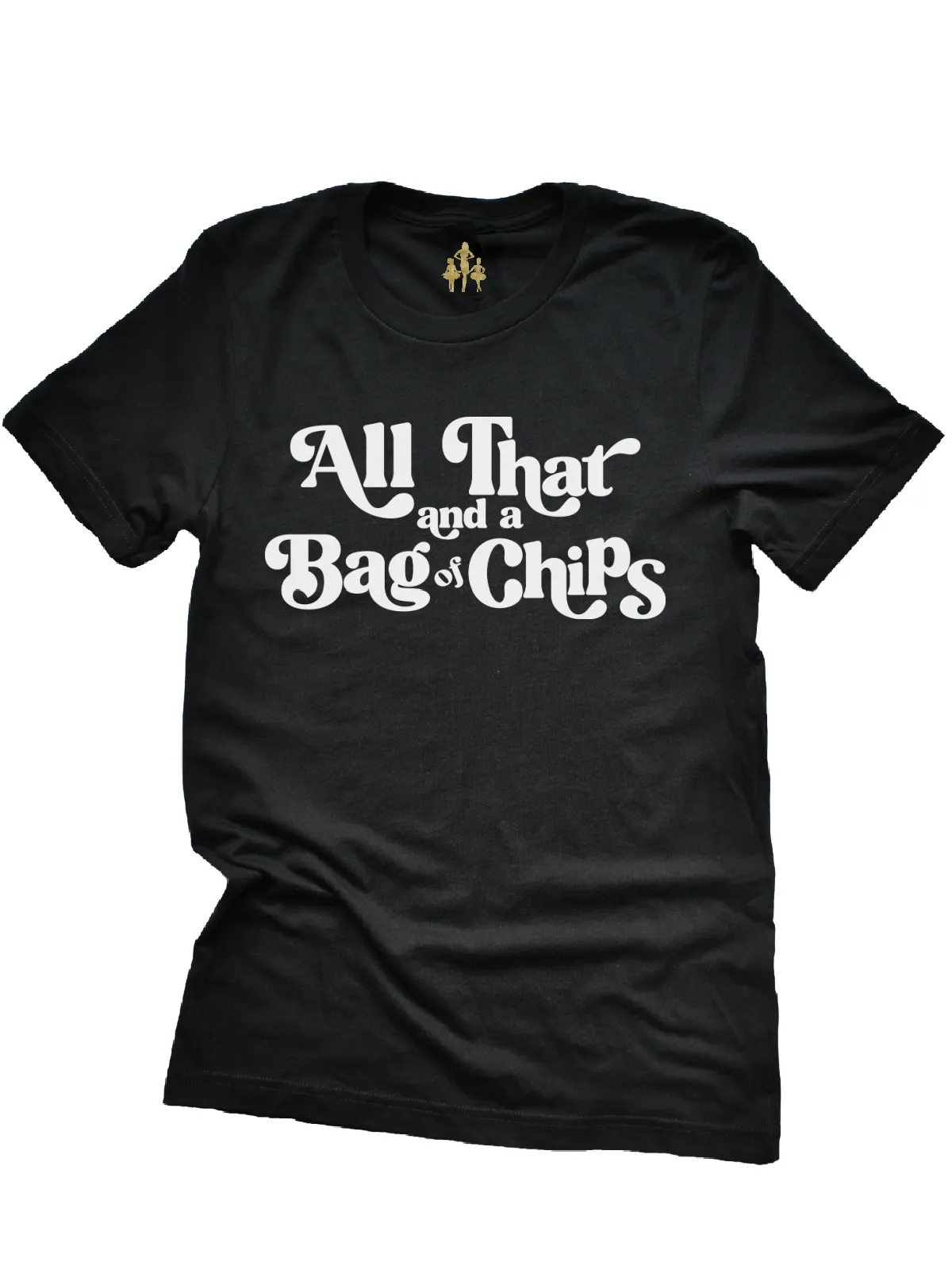 All That and a Bag of Chips Matching Mommy and Me Shirts Set - Black