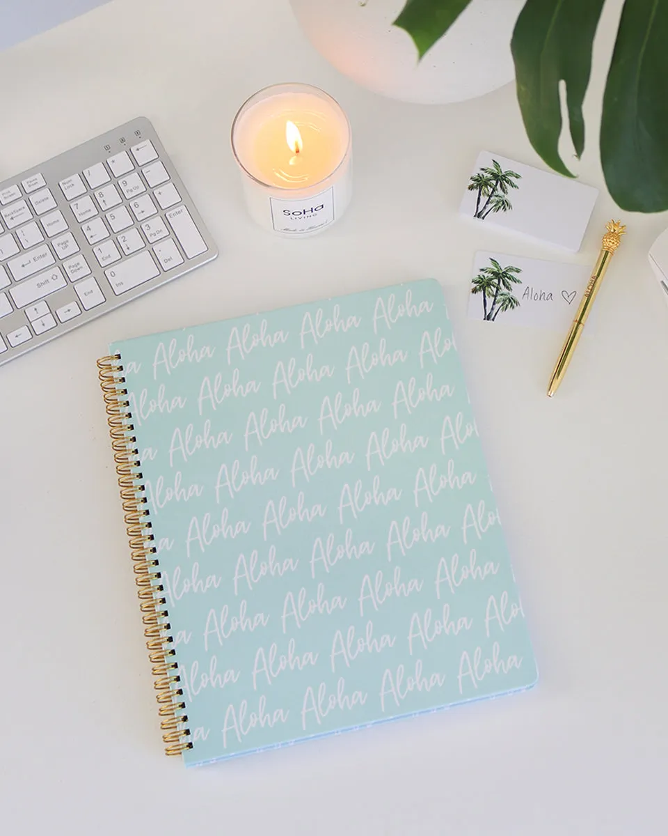 Aloha Lettering Spiral Notebook