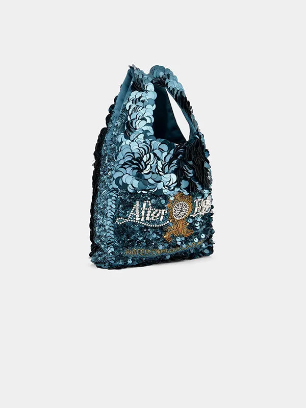 Anya Brands Mini Tote After Eight in Dark Teal