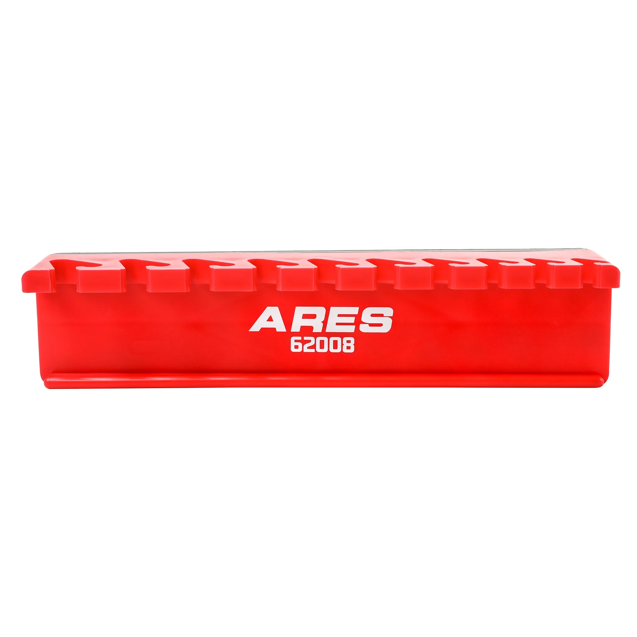 ARES 62008 - 10-Piece Red Magnetic Wrench Organizer