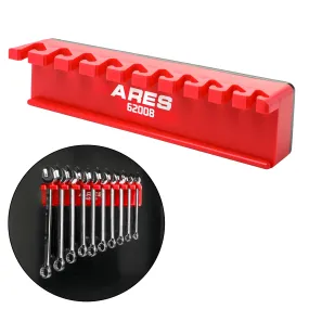 ARES 62008 - 10-Piece Red Magnetic Wrench Organizer