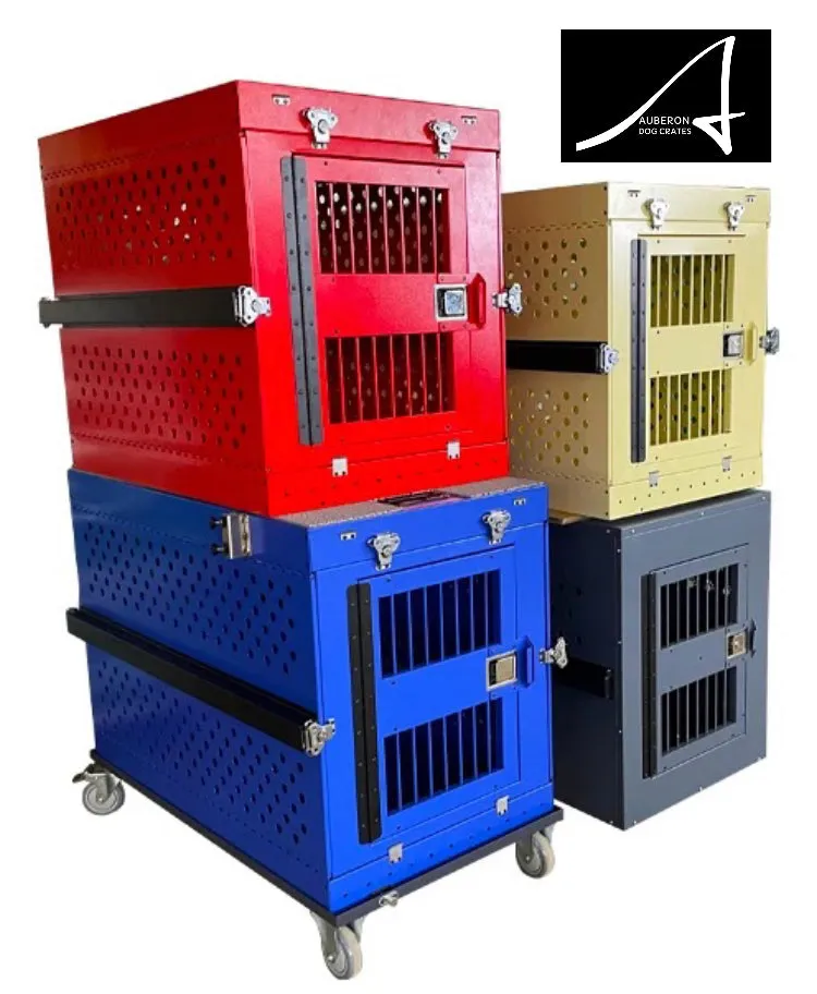 Avail Now for immediate dispatch: Aluminium ‘Show & Groom’ DOUBLE Crate   FREE Trolley   Grooming Set Dark Blue Double Set $1575 delivered