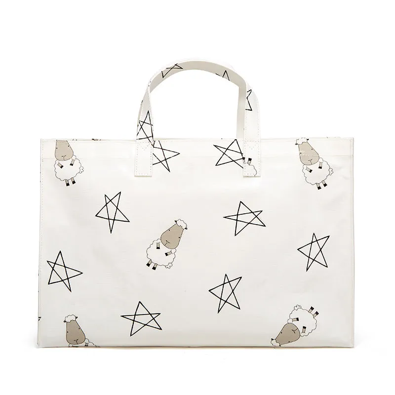 Baa Baa Sheepz Tote Bag Big Star & Sheepz White - Large