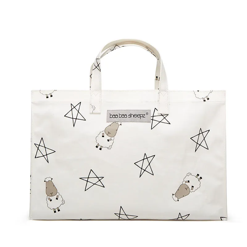 Baa Baa Sheepz Tote Bag Big Star & Sheepz White - Large