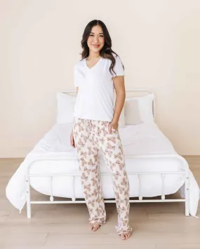 Bear Hugs Women's Wide Leg Pants - Cloud Plush Bamboo