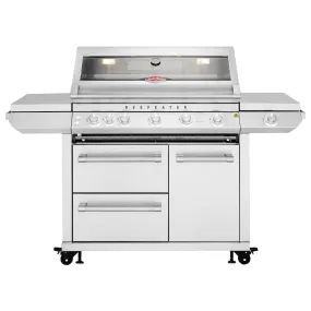 BeefEater 7000 Premium 5-Burner BBQ, Side Burner & Trolley, Stainless Steel