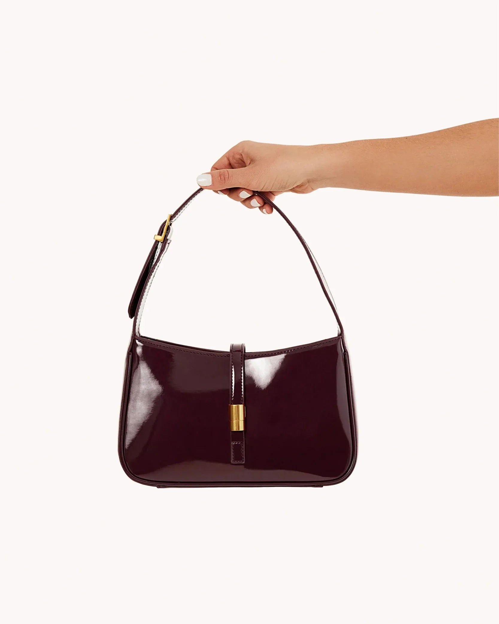 Billini Clara Shoulder Bag - Wine Patent