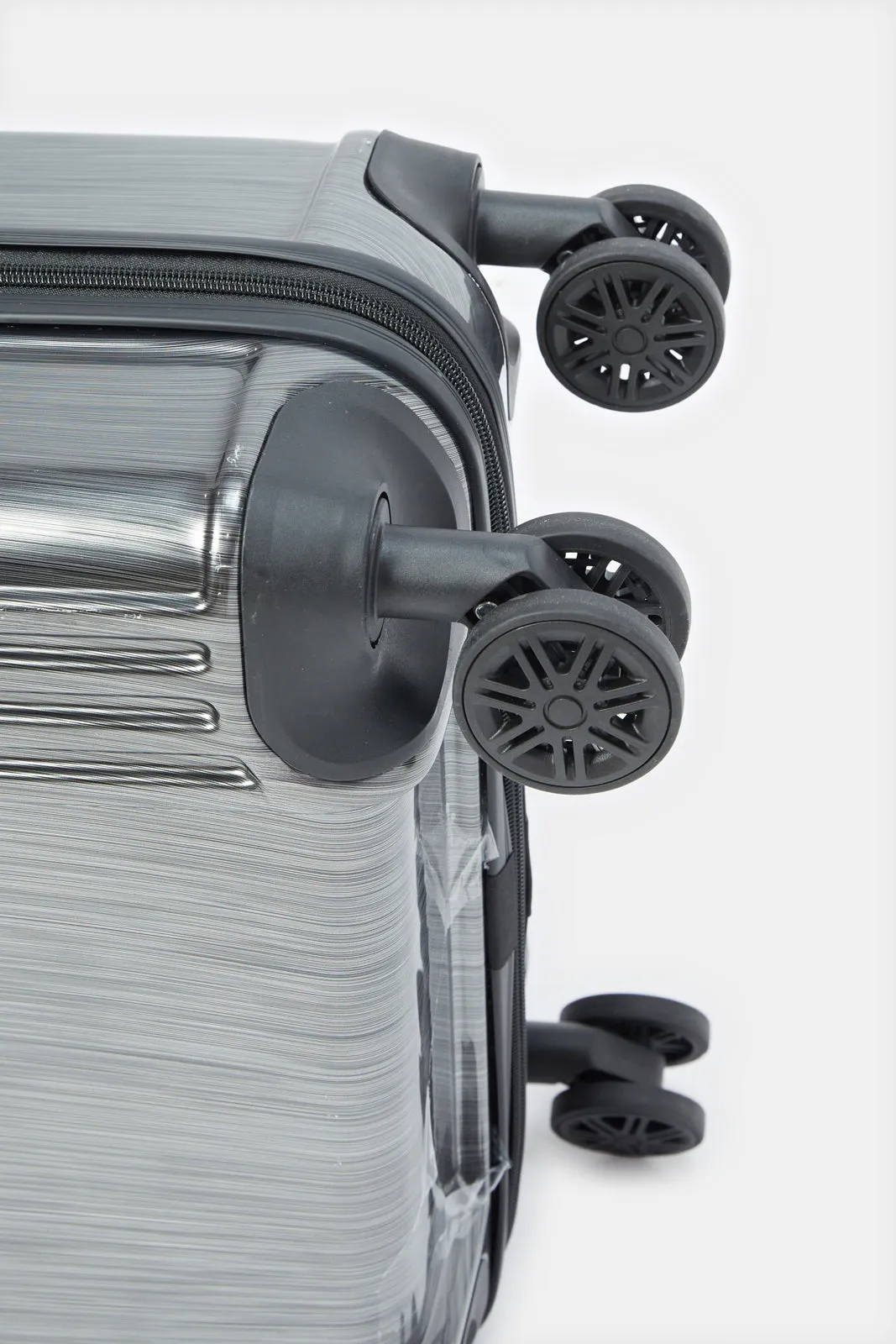 Black Textured Trolley Luggage Trolley (24 Inch)