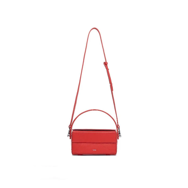 Block Mini Foldable Shoulder Bag - Red