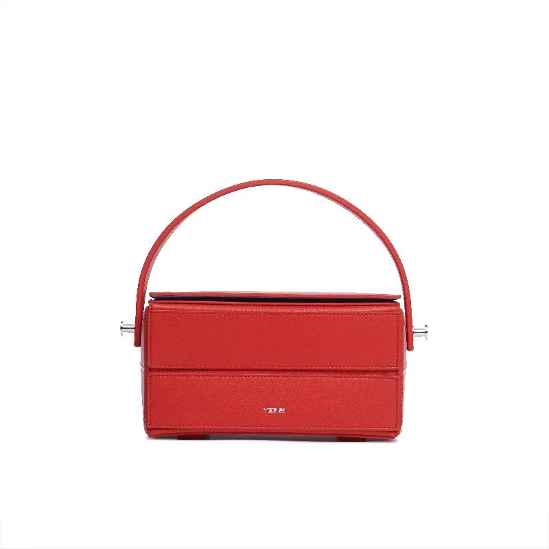 Block Mini Foldable Shoulder Bag - Red