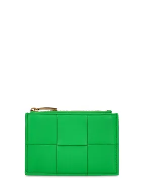 Bottega Veneta   Cassette leather zippered card case 