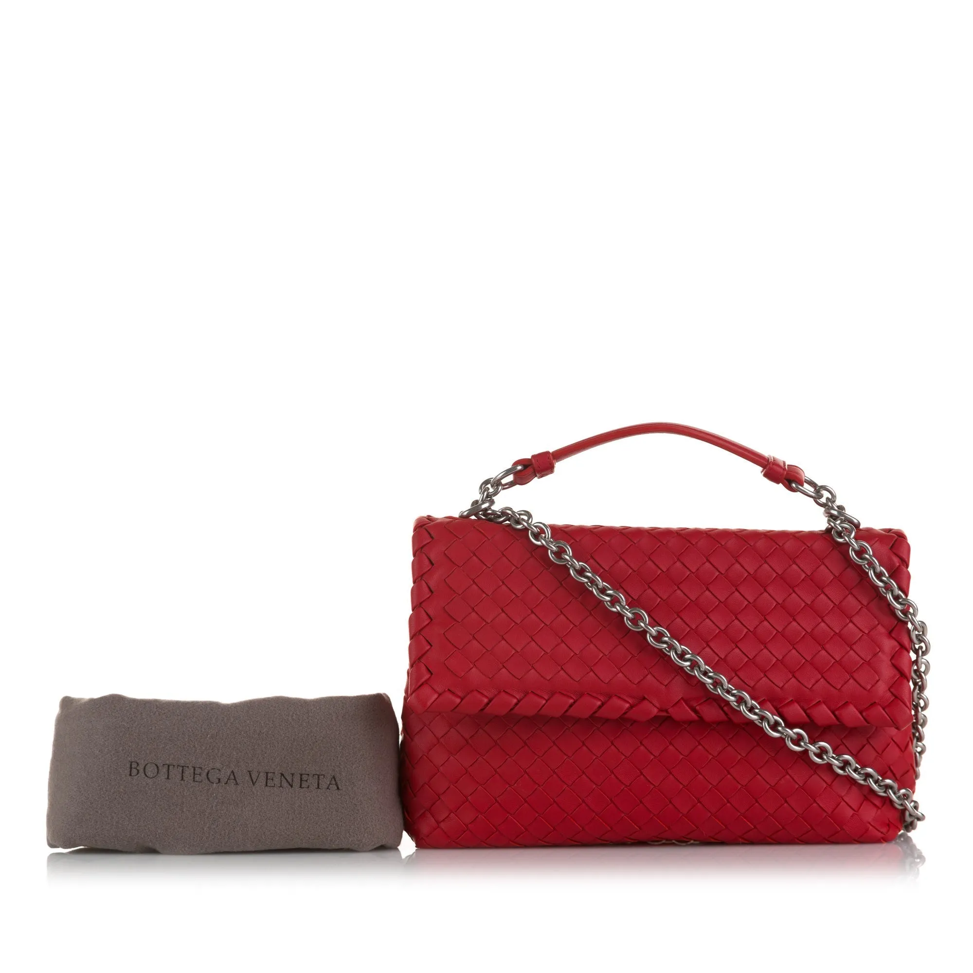 Bottega Veneta Olimpia Red Intrecciato