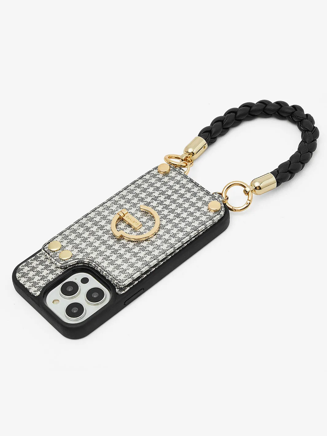 BraidTrend- Rope Style Strap Phone Case in Black