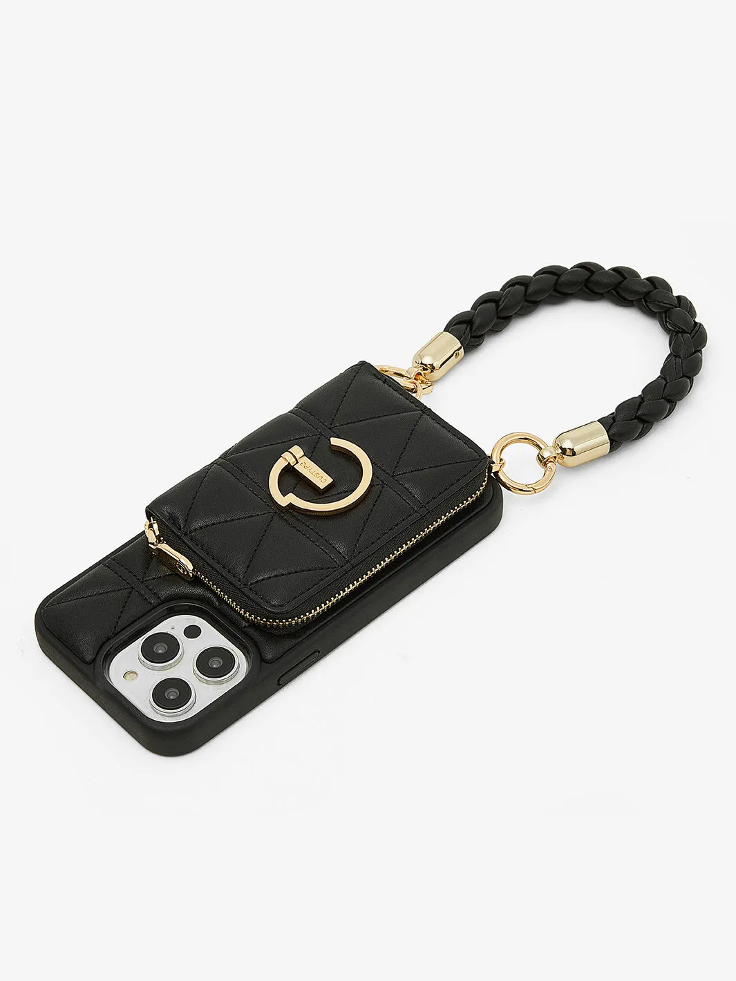 BraidTrend- Rope Style Strap Phone Case in Black