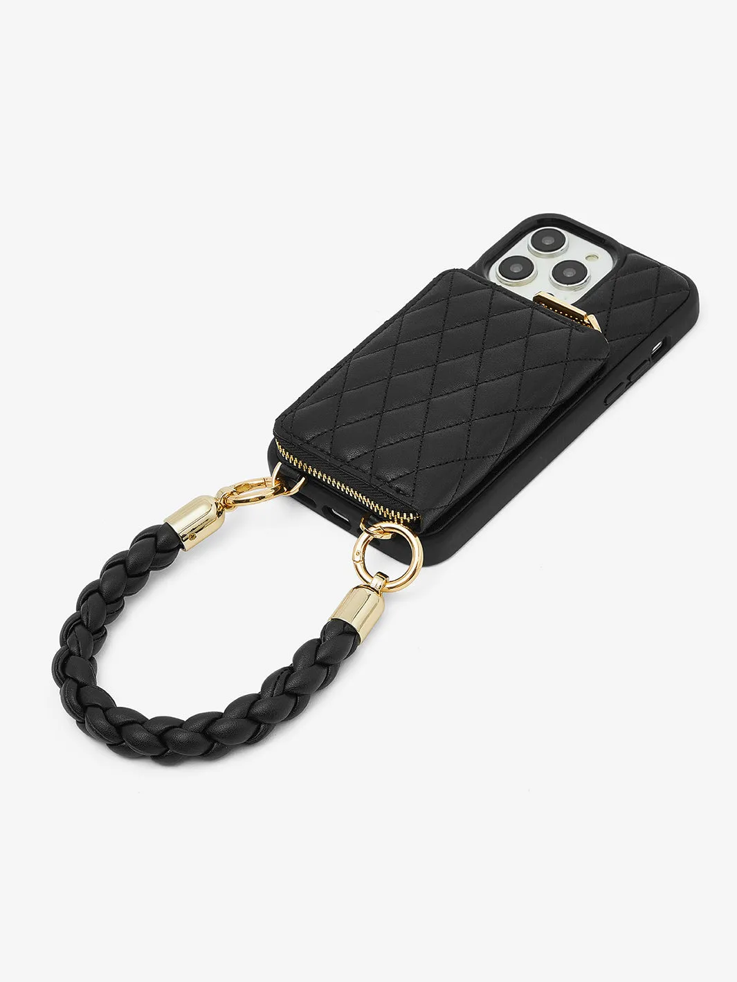 BraidTrend- Rope Style Strap Phone Case in Black