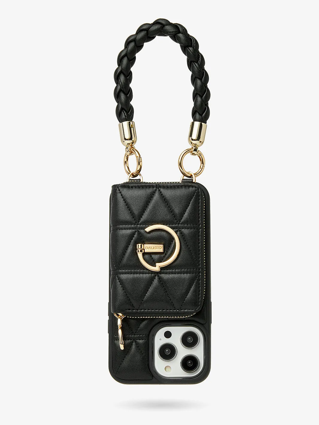 BraidTrend- Rope Style Strap Phone Case in Black