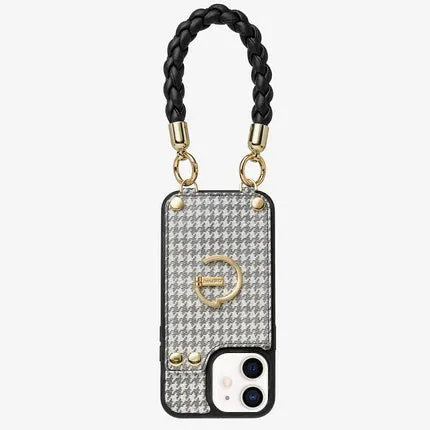 BraidTrend- Rope Style Strap Phone Case in Black