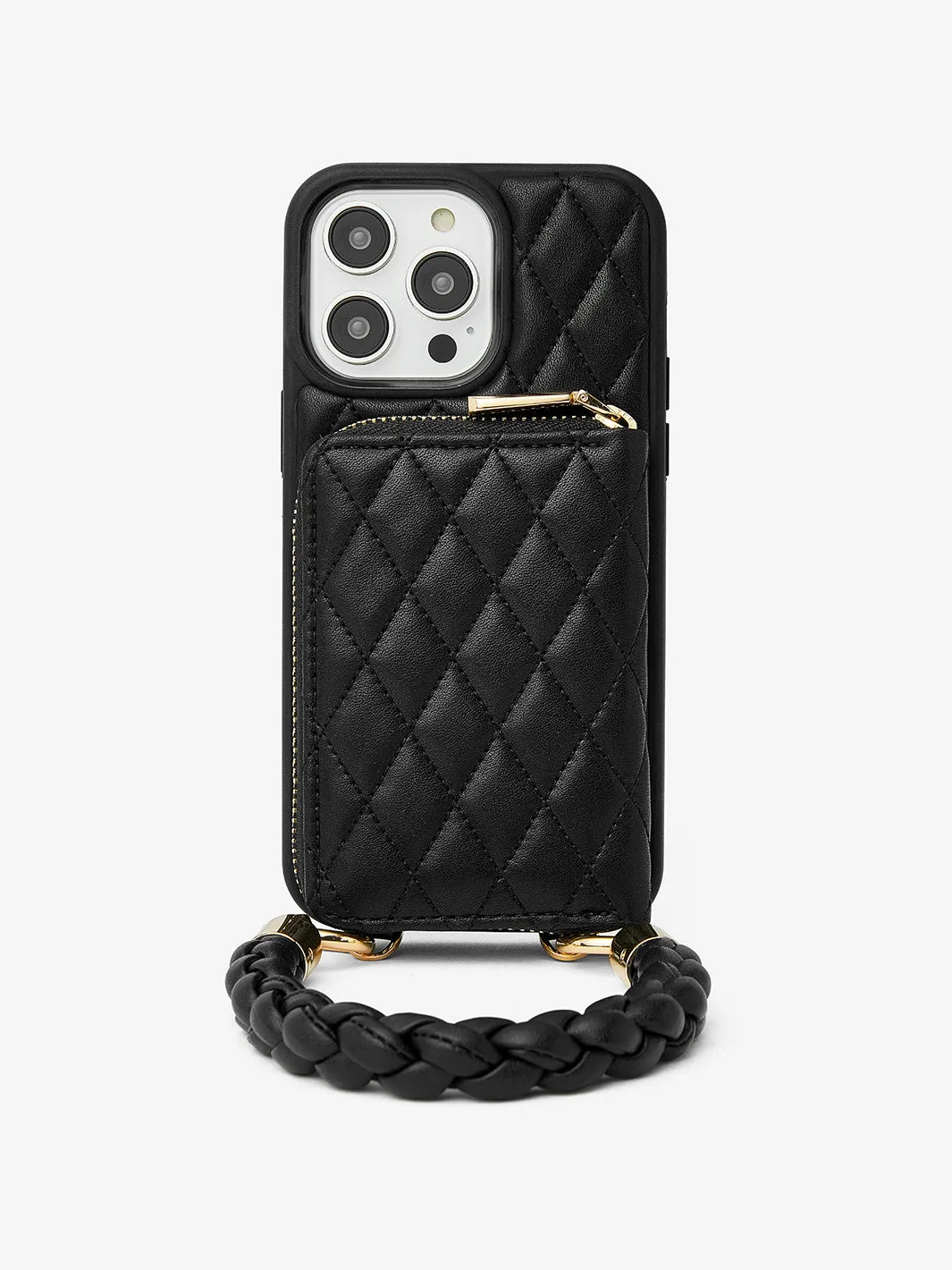 BraidTrend- Rope Style Strap Phone Case in Black