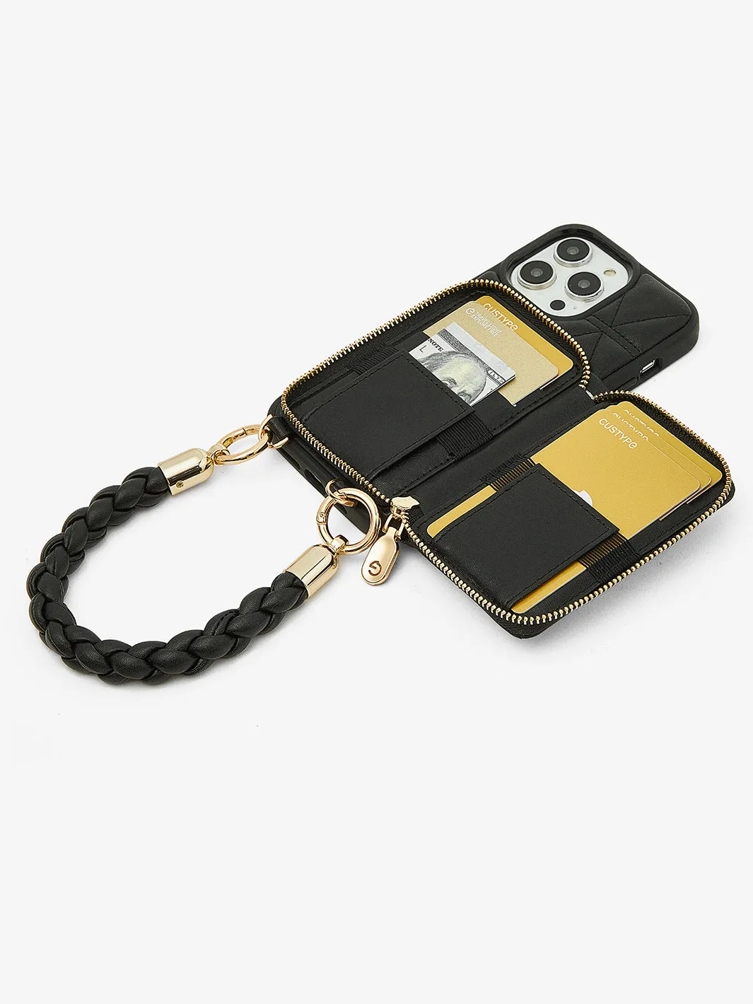 BraidTrend- Rope Style Strap Phone Case in Black