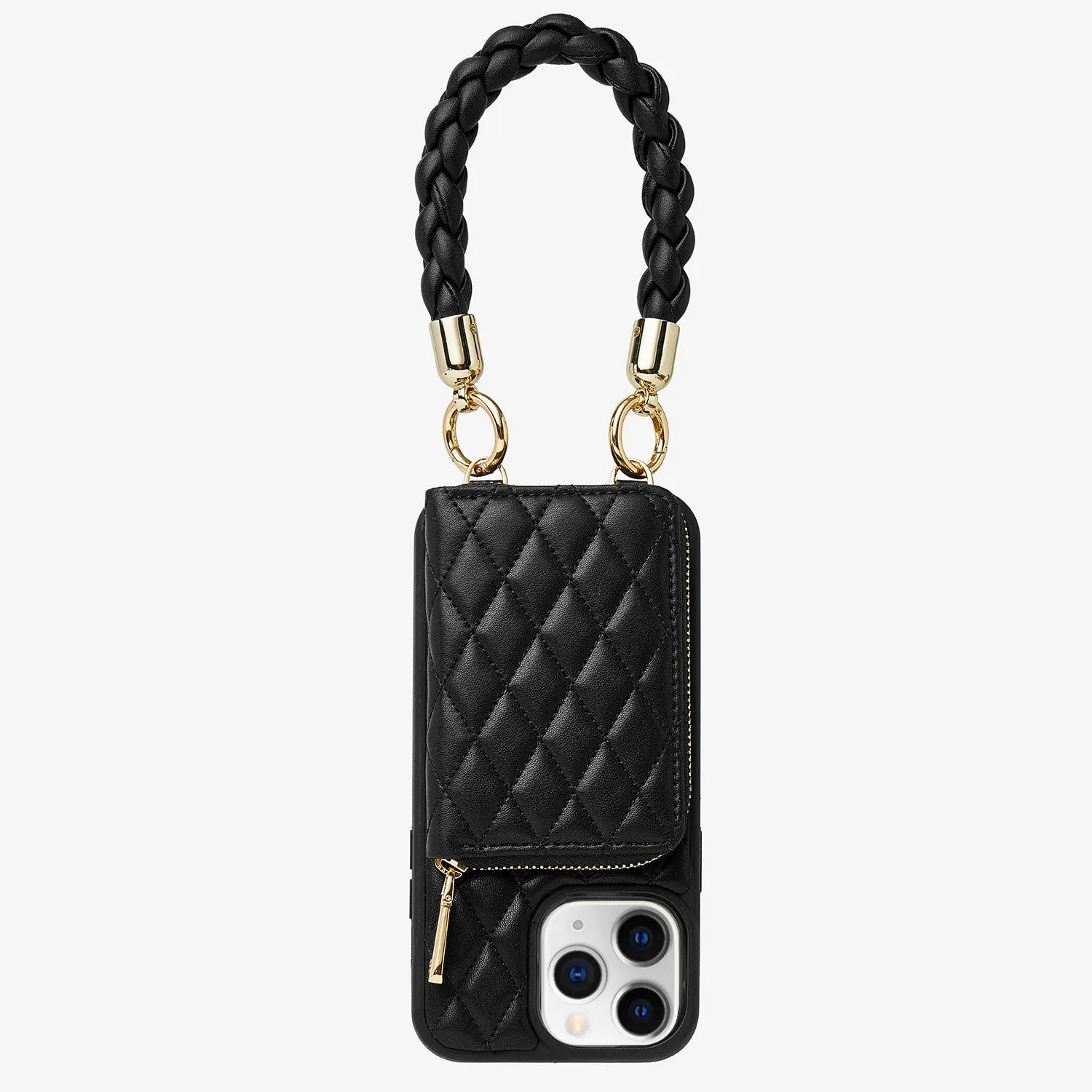 BraidTrend- Rope Style Strap Phone Case in Black