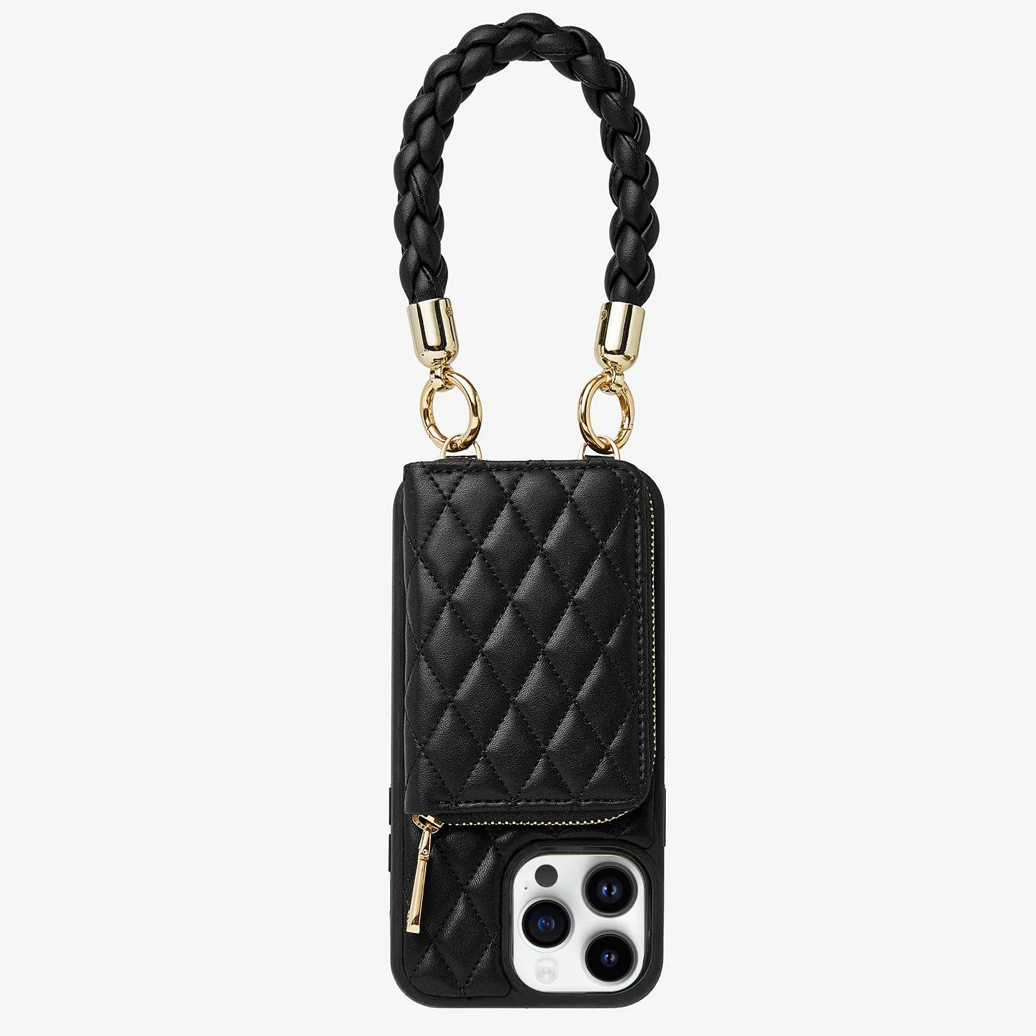 BraidTrend- Rope Style Strap Phone Case in Black