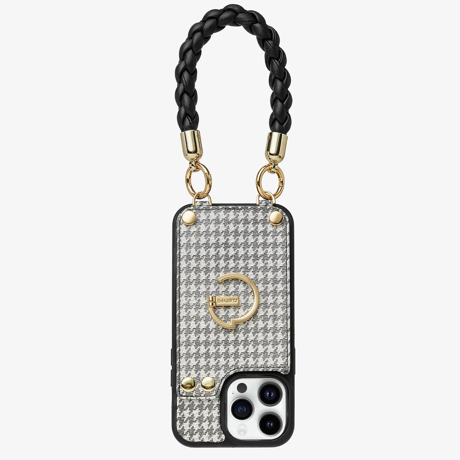 BraidTrend- Rope Style Strap Phone Case in Black