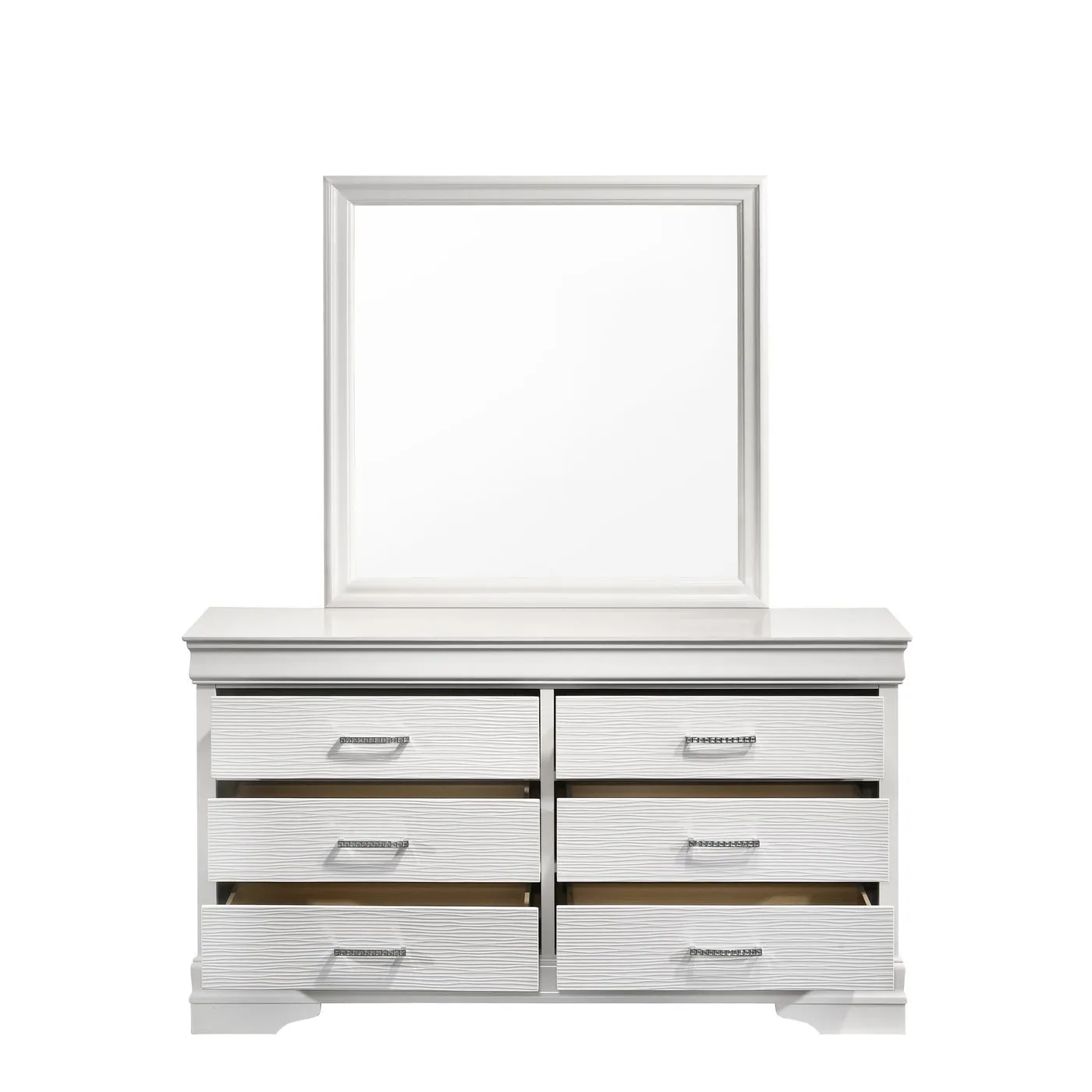 Brooklyn White Collection Dresser/Mirror