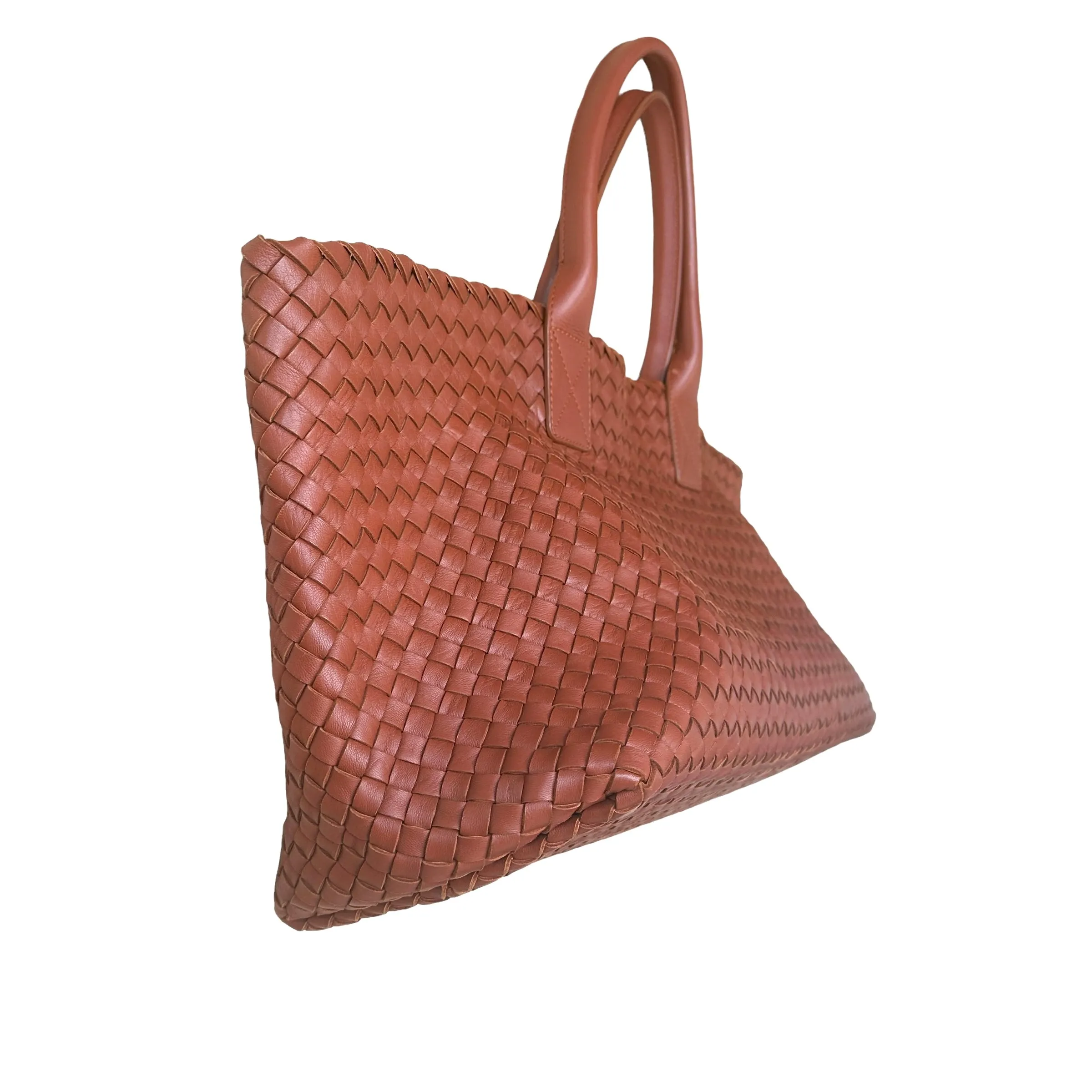 Brown Intrecciato Tote