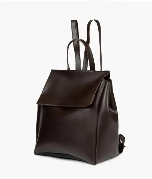 Brown Women Leather Backpacks 557