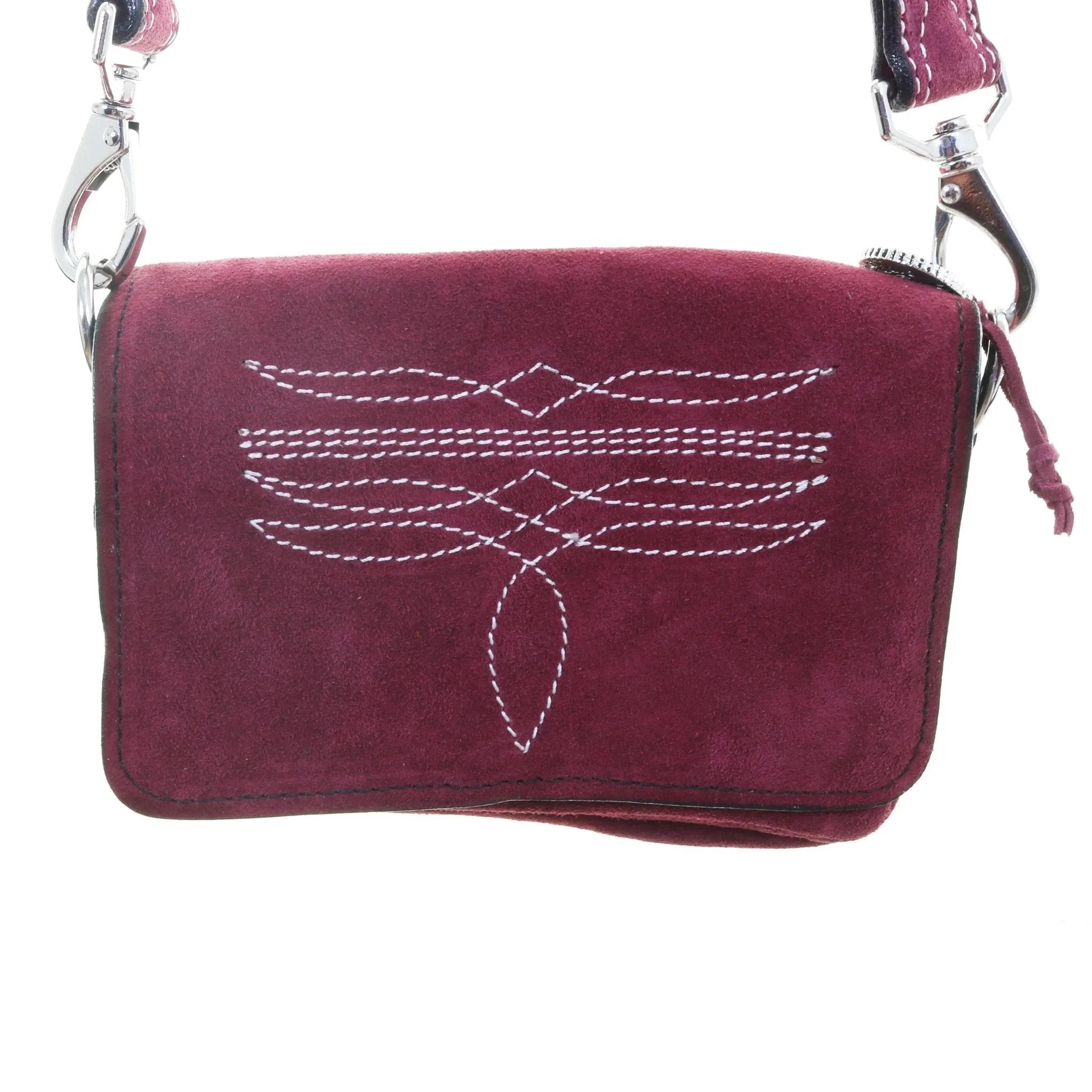 BUM12 - Burgundy Suede Bum Bag