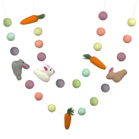 Bunny & Carrot Easter Garland- Pastel