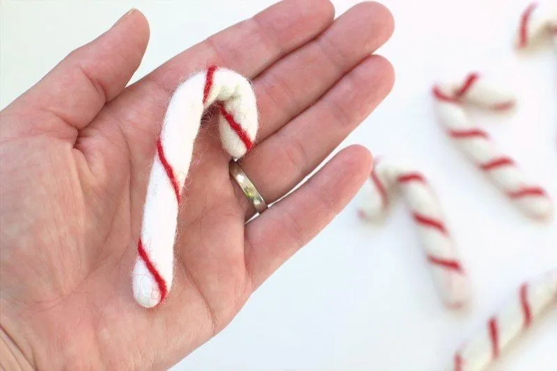 Candy Cane Felt Garland- Lime, Kelly Green, Red, White