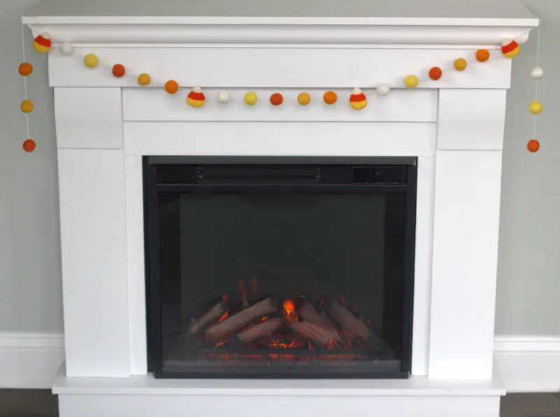 Candy Corn Felt Ball Garland- Oranges & Yellows