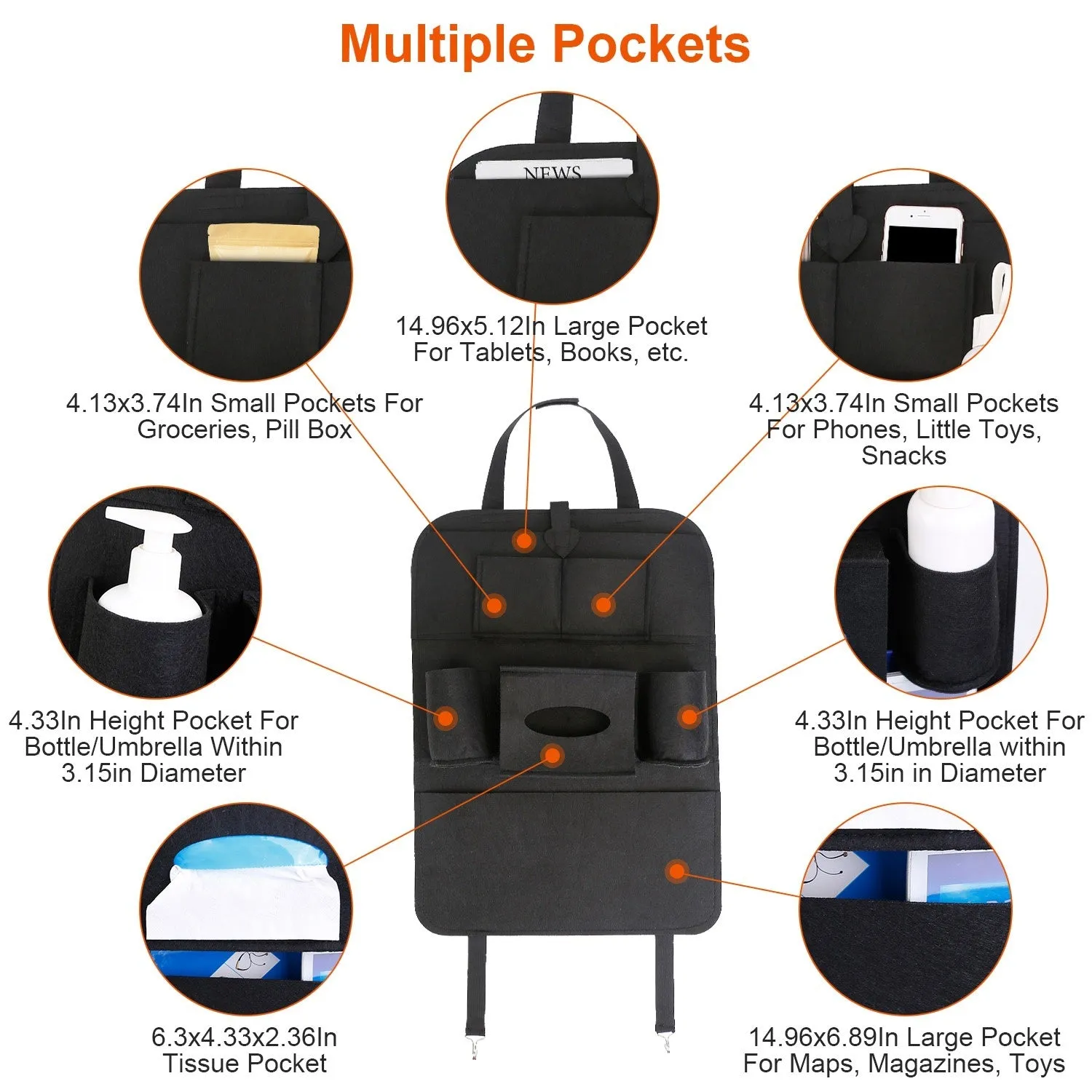 Car Backseat Multi-pocket Storage Bag