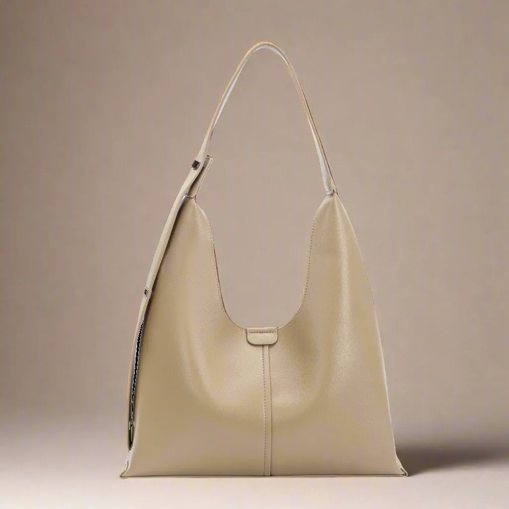 Carmen Beige Recycled Vegan Shoulder Bag