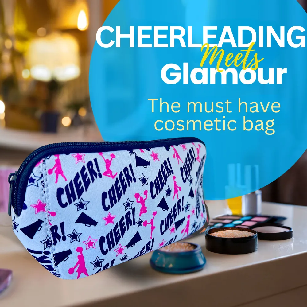 Cheerleading Cosmetic Bag & Scrunchie Gift Bundle