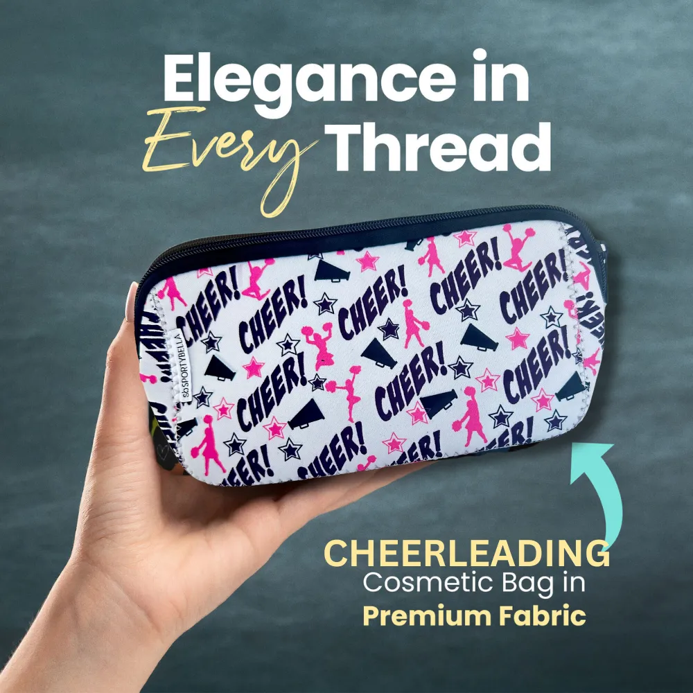 Cheerleading Cosmetic Bag & Scrunchie Gift Bundle